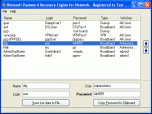 Password Recovery Engine for Network Connections