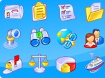 Vista Style Business and Data Icons