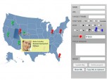 Pinpoint Locator Map of USA