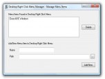 Desktop Right Click Menu Manager