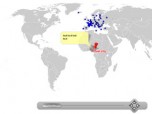 Pinpoint Locator Map of World