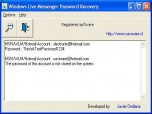 Windows Live Messenger Password Recovery Screenshot