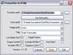 Favourites to HTML Screenshot