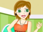 Girl In Orange Dress Up Game Screenshot