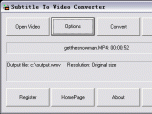 Subtitle To Video Converter Screenshot
