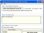 Advanced Access To HTML Table Converter Screenshot