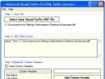 Advanced FoxPro To HTML Table Converter Screenshot