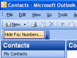 Hide Fax Numbers in Outlook