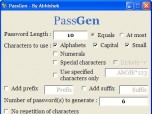 Abhishek PassGen Screenshot