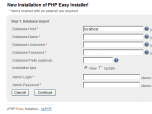 PHP EasyInstaller online wizard Screenshot