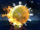 Fire Element Clock screensaver Screenshot