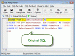 SQL Pretty Printer Desktop Version Screenshot