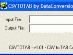 DataConversionTools.com CSVtoTAB Converter Screenshot