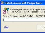 Unlock Access MDE Design Screenshot