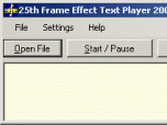 25th Frame Effect Text Player