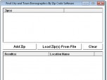 Find City and Town Demographics By Zip Code Softwa Screenshot