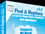 Batch Word Find and Replace Screenshot