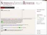 Supernova Article Rewriter Screenshot