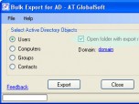 Bulk Export for Active Directory Screenshot