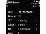 ExpenseLog for S60 E5/Symbian ^3 Screenshot
