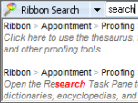 RibbonSearch Screenshot