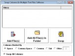 Swap Columns In Multiple Text Files Software Screenshot