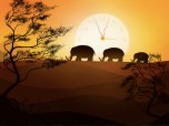 Elephants Clock ScreenSaver Screenshot