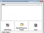 Delete Columns In Text, XLS and CSV Files Software Screenshot