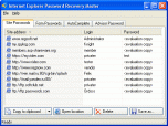 Internet Explorer Password Recovery Master Screenshot