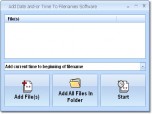 Add Date and-or Time To Filenames Software Screenshot