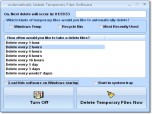 Automatically Delete Temporary Files Software Screenshot