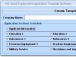 MS Word Employment Application Template Software Screenshot