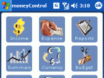 moneyControl for Windows Mobile Screenshot