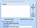 MS Access Import Multiple CSV Files Software Screenshot