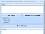 Extract Paragraphs or Sentences From Text and HTML