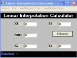 Linear Interpolation calculator Screenshot