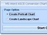 MS Word ASCII Conversion Chart Creator Software Screenshot