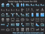 Hotel App Tab Bar Icons for iOS Screenshot