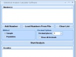 Statistical Analysis Calculator Software Screenshot