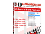 IDAutomation Universal 2D Barcode Font Screenshot