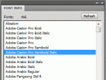 Font Info plug-in for Adobe Illustrator Screenshot