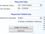 VAT Registration Number Validator Screenshot