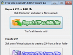 Free One Click ZIP and RAR Wizard Screenshot