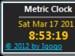 Metric Clock Screenshot