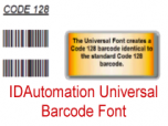Universal Barcode Font Advantage