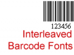 Interleaved 2 of 5 Barcode Fonts Package