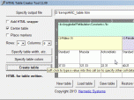 HTML Table Creator Tool