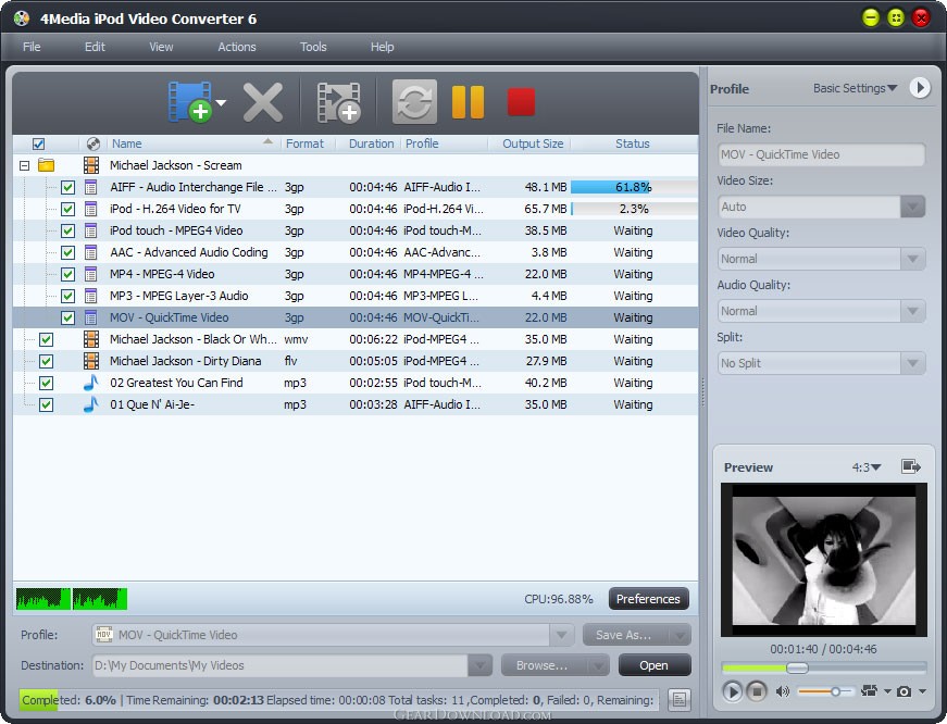 4Media iPod Video Converter 6.6.0.0623 Free Download